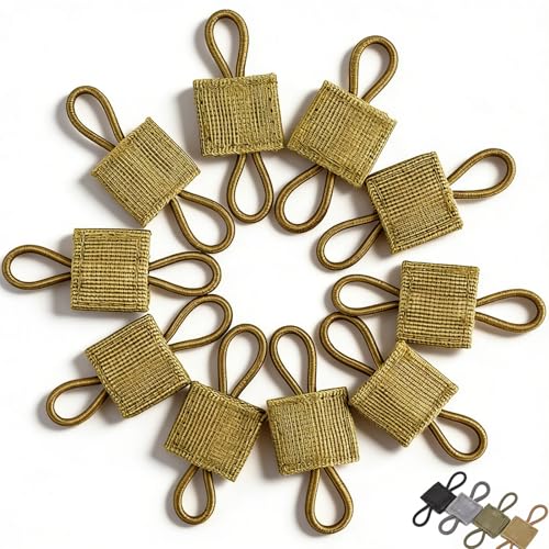 Clip De Soporte De Equipo Táctico Molle, Retenedor De Correas, Hebilla For Cinta De Encuadernación Elástica For Chalecos Tácticos, Mochilas Y Bolsas, 10 Uds.(Brown)