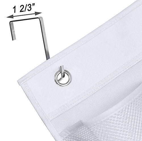 Kimbora 2 Packs Narrow Over The Door/Wall Shoe Organizer, Small Hanging Shoe Rack For Closet With Clear Mesh Pocket For Bathroom, Rv, Pantry, Camping (White) #TOP4