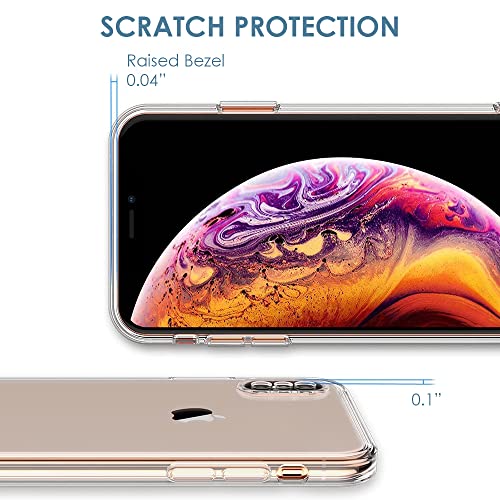 Image of WOW IMAGINE Crystal Clear Transparent Back Case Cover Compatible Apple iPhone X | Full Device & Camera Protection Shockproof TPU Silicone Back Cover Case - Transparent
