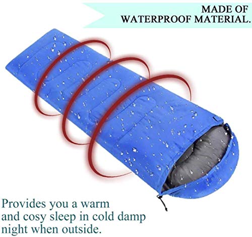 Image of IRIS Sleeping Bag Envelop 3 Season Ultra Light Portable Waterproof Comfort for Camping, Backpack & Outdoor
