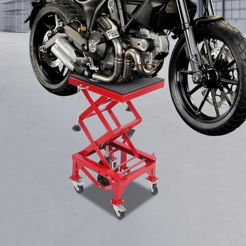 Plataforma elevadora hidráulica para motocicleta ajustable a 87 cm 6