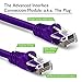 GearIT 10-Pack, Cat5e Ethernet Patch Cable 3 Feet - Snagless RJ45 Computer LAN Network Cord, Purple - Compatible with 10 Port Switch POE 10port Gigabit