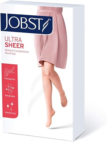 Bsn Med-BeiersdorfJobst Ultrasheer - Rodilleras, par beige natural, 15-2 mmHg, mediano, 0.18 libras