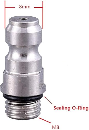 Miniatura 2 de Adaptador universal de enchufe de desconexión rápida de acero inoxidable M8x1 rosca macho PCP Paintball accesorios de carga con junta tórica de