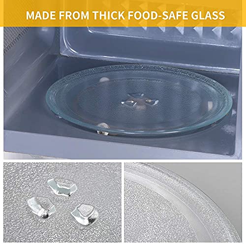 Mfjuns 9.6" / 24.5Cm Microwave Glass Plate - Microwave Glass Turntable Plate Replacement - For Fits Virtually All Small Microwaves, Microwave Glass Tray - Dishwasher Safe #TOP1