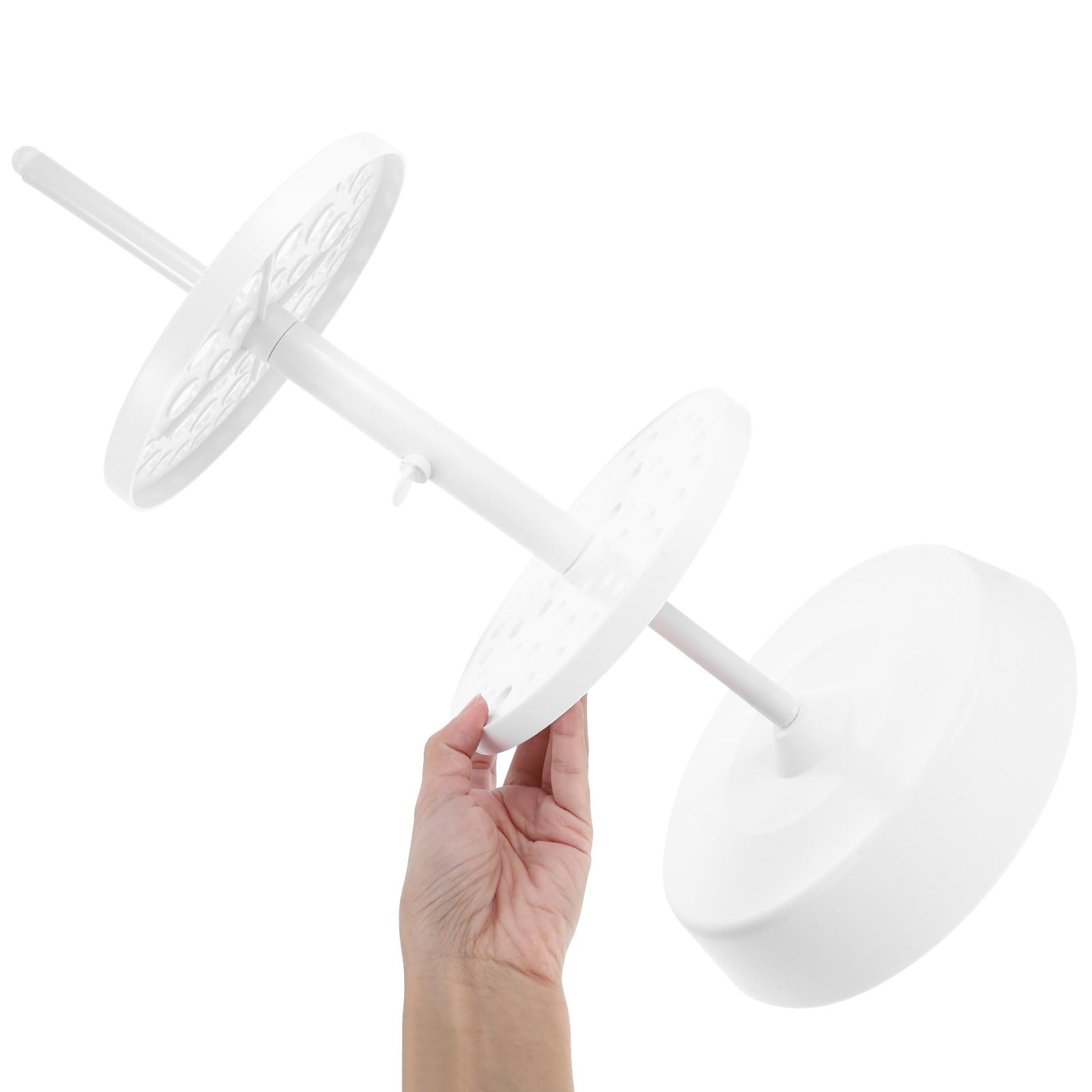 Supporto per Pipette da Laboratorio in Plastica Bianco Struttura Stabile e Girevole, Porta Pipette Rotondo per Uso in Laboratorio Scientifico