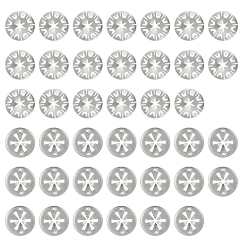 40 Piezas Arandelas de Metal para Coche, Arandelas de Seguridad y Sujeción Térmica, Arandelas de Bloqueo de Estrella de Acero, Clips de Protección Térmica, 30mm para Motor y Carrocería