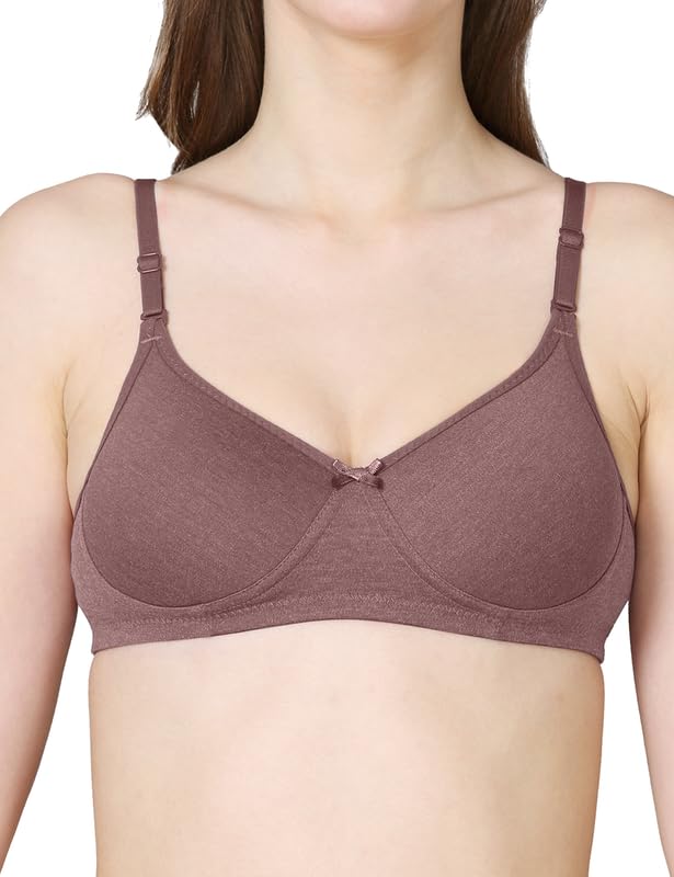 Image of VSTAR Jade Women's Soft Foam Padded Wire-Free Seamless Medium Coverage Bra | Convertible & Adjustable Straps | Polycotton Comfort | Breathable & Soft | Pack of 1