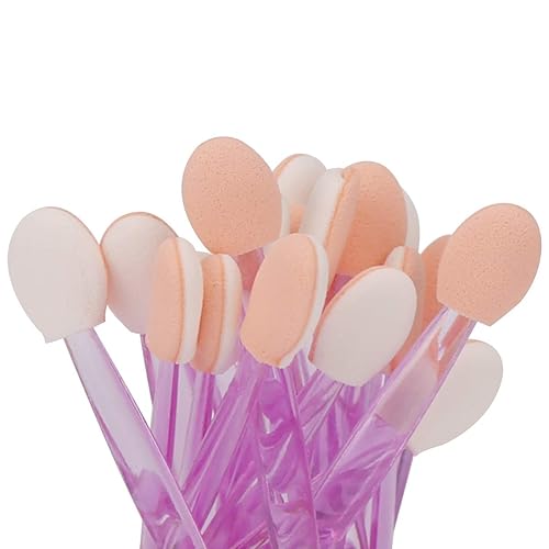 Miniatura 3 de Akstore 30 brochas desechables de doble cara para sombra de ojos, aplicador de sombra de ojos, brochas de maquillaje (30 unidades, morado)