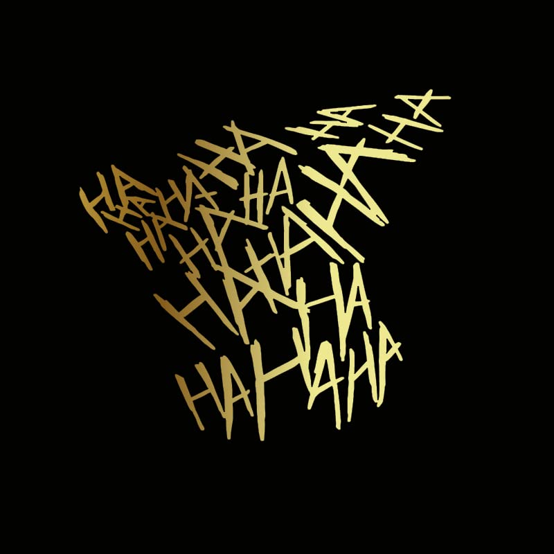 Image of Claw Marks Hahaha Car Stickers Decals Motorcycle Helmet Decal Vinyl and Waterproof (Chrome Gold)