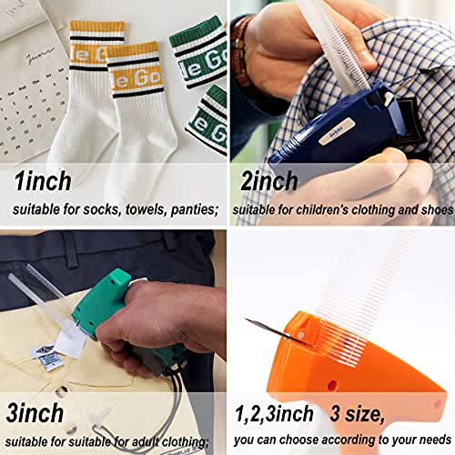 3000 Pieces Standard Tagging Fasteners Mixed 3 Size 1 Inch 2 Inch 3 Inch, White Tag Gun Barbs, Plastic Regular Garment Clothing Price Tag Label Barbs Attachments #TOP5