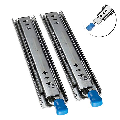 Preisvergleich Produktbild LMDX 1 Paar Schwerlast Schubladenschienen - Vollauszug Kugelführung, Teleskopschienen Für Tastaturauszug,Mit Verriegelung,800mm / 1200mm / 1300mm,Leiser Auszugschienen,Schublade Schienen