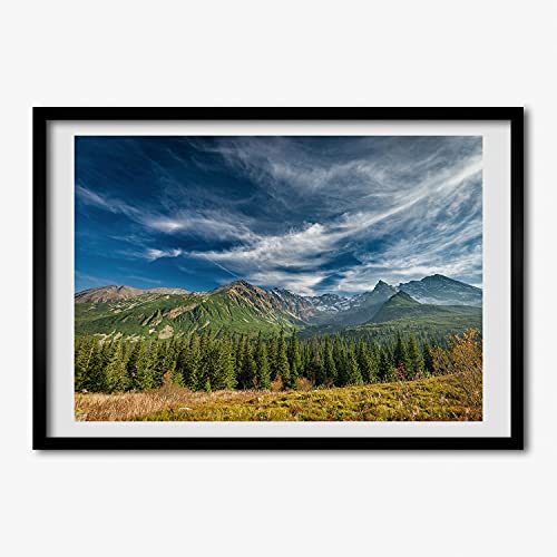 Cadre photo MDF 70x50 cm Tulup avec affiche automne dans les Tatry pour décoration murale