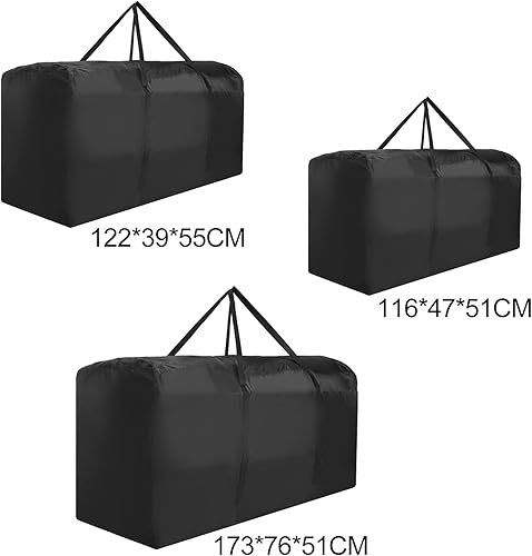 Miniatura 5 de Firlar Bolsa de almacenamiento grande para árbol de Navidad, contenedor de almacenamiento de tela Oxford resistente de 48 pulgadas con asas y