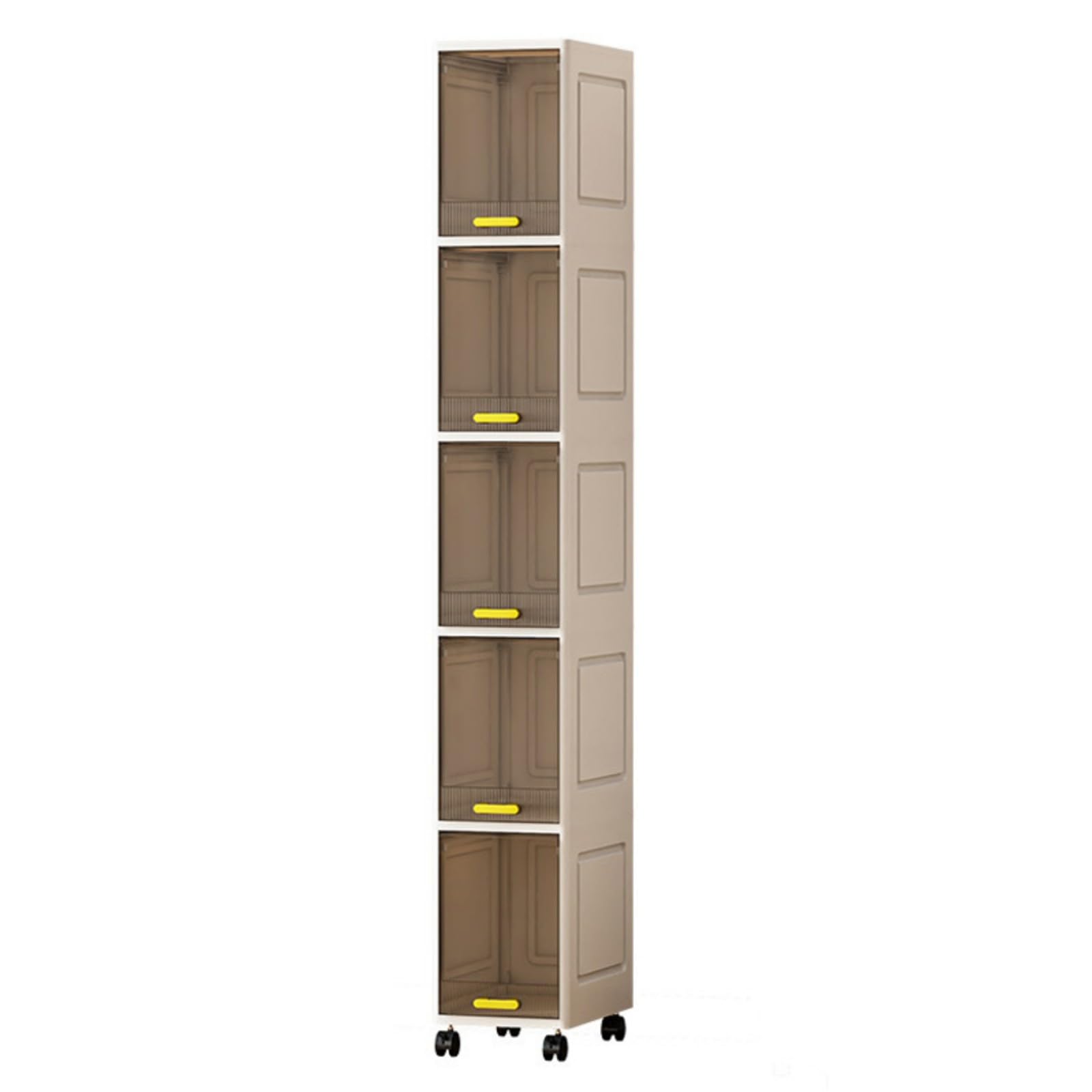 Kalttoy 8-Inch Wide Storage Planner Featuring Modifiable Shelves Anti-Tip Design for Small Home Spaces Tall Planner
