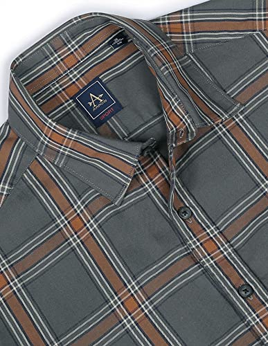 Image of Arrow Men's Cotton Checkered Slim Fit Shirt