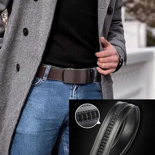 2025 New Mens Belt Leather Ratchet Easy Release Belt For Men, Men's Classic Versatile Automatic Buckle Belts Mens Gifts4