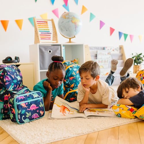 Image of Wildkin Kids Insulated Lunch Box, Dino Pals | Insulated, wipe-clean lunch box - coordinates with matching Wildkin backpacks and water bottles