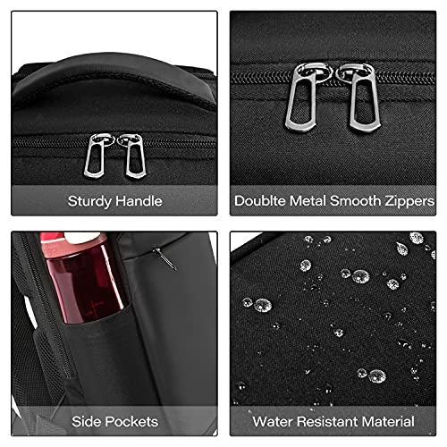 SONAMBULO Laptop Rucksack 15,6 Zoll, Business Notebook Tasche für Unisex mit USB-Anschluss und wasserabweisend, ideal für Arbeit, Reise, Schule, Universität (Schwarz)