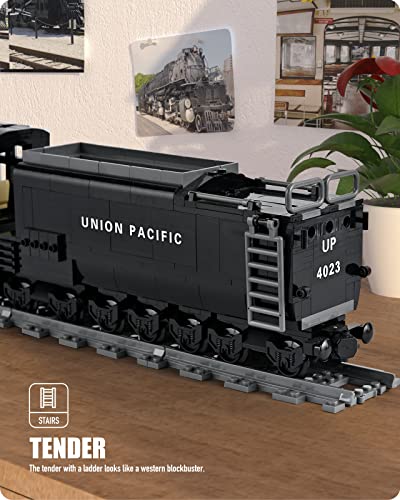 Nifeliz Badboy Steam Train Building Kit, Collectible Steam Locomotive Display Set, Large Train Set With Train Tracks, Top Present For Train Lovers (1608 Pcs) #TOP5