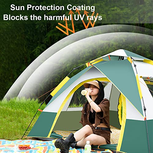 Carpa automática pop up para camping, 1-2 personas, verde oscuro miniatura 5