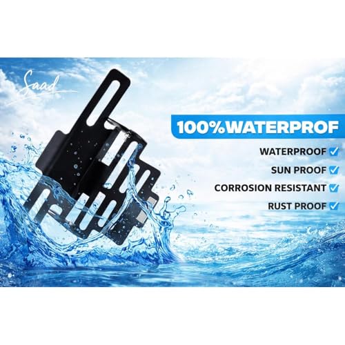 Image of SAAD Magnetic Foldable Tail Tidy | Universal Number Plate Holder | For R15 V2, V3, V4, MT15, etc| Heavy Metal | Adjustable Fender | Black Finish | Easy Install | Bike Accessories | NOT for DUKE Models