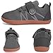 WateLves Wide Toddler Barefoot Shoes Little Kids Boys Girls Walking Tennis Sneakers with Breathable Mesh Zero Drop Sole Adjustable Strap(Dark Grey,31)