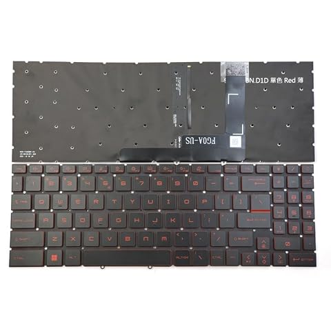 Części do laptopów Nowy dla MSI Katana GF66 GF76 11SC 11UC 11UD 11UE 11UG 12UC 12UD 12UE 12UG 12UGS klawiatura laptopa US czerwony podświetlany