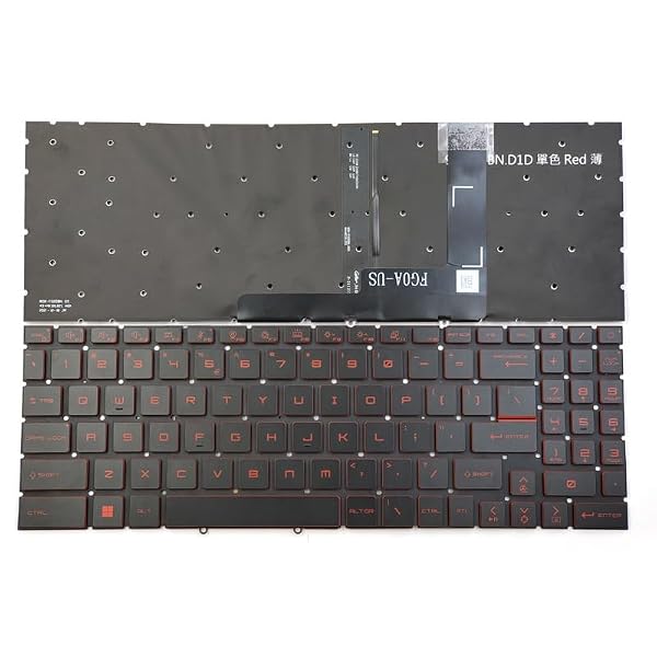 Części do laptopów Nowy dla MSI Katana GF66 GF76 11SC 11UC 11UD 11UE 11UG 12UC 12UD 12UE 12UG 12UGS klawiatura laptopa US czerwony podświetlany