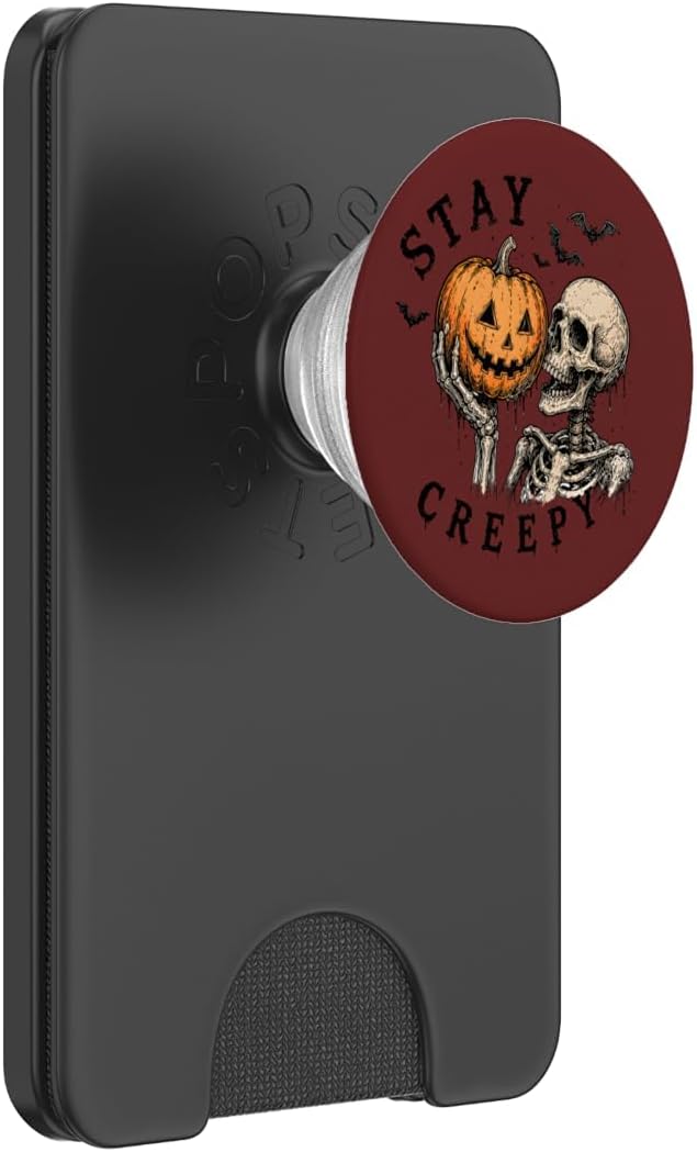 Stay Creepy - Trending - Halloween - Skeleton PopSockets PopWallet for MagSafe