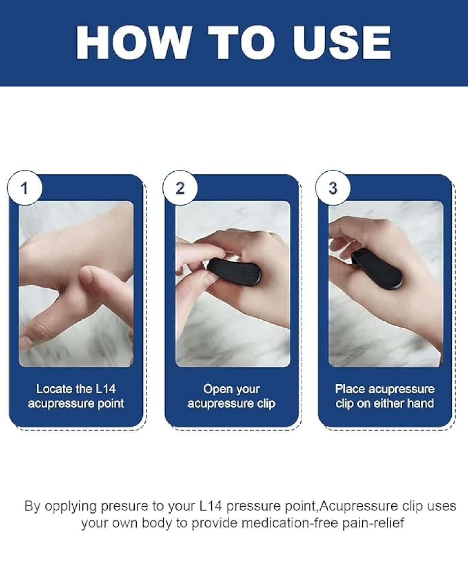 Sugar Control Acupressure Clip for Diabetics, Headache Relief