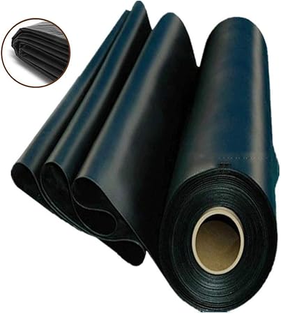 Image PVC Liner 3x10M PE Fish Pond Liner Tear-Resistant Home Garden Pool Reinforced HDPE Heavy Landscaping Pool Pond Waterproof Garden Liner Cloth Black New Black，7m/8m/9m（0.2mm 20S）(Size:9x10m,Color:20s)