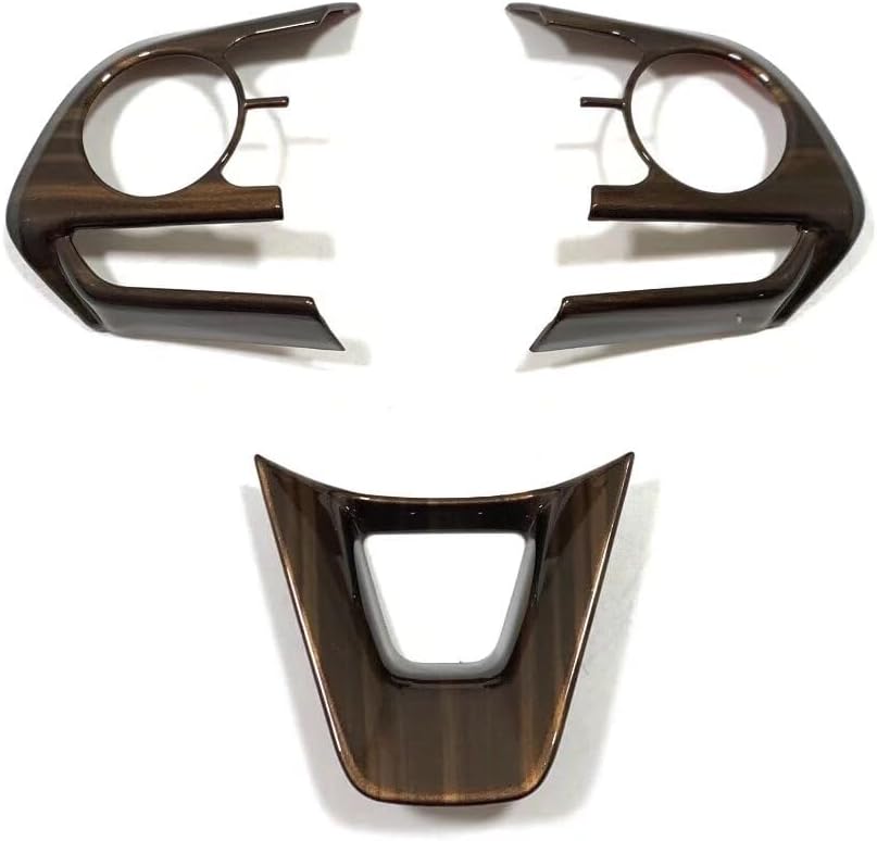 ERIDANUS Auto Accessories Fit for RAV4 2024 2023 2022 2021 2020 2019 Corolla 2023 2022 2021 2020 2019 Buttons Sequins Cover Trim (Peach Wood Style) ABS 3 PCS