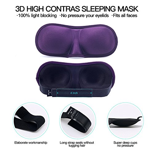 Image of HIVER Silk 3D Sleep Mask For Privacy-Never Broken- (Any Machine Washable) Eye Mask For Sleeping Locking Light 100%- Blindfold Airplane Mask- Night Blinder Eyeshade For Men Women (Black)
