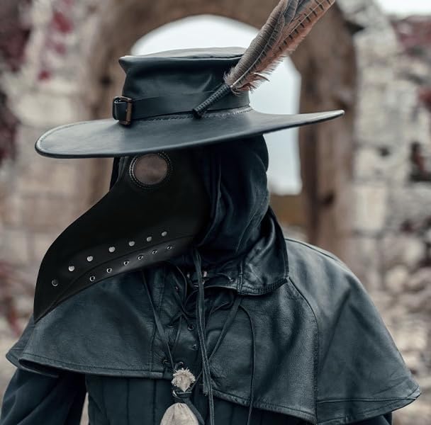 KOH Máscara de peste, unissexo, Halloween, festa, doutor de peste, cosplay, medieval, LARP, de pele vegana, assustador, horror