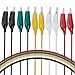 WGGE WG-026 10 Pieces and 5 Colors Test Lead Set & Alligator Clips,20.5 inches / 22 AWG Wire (2 Pack)