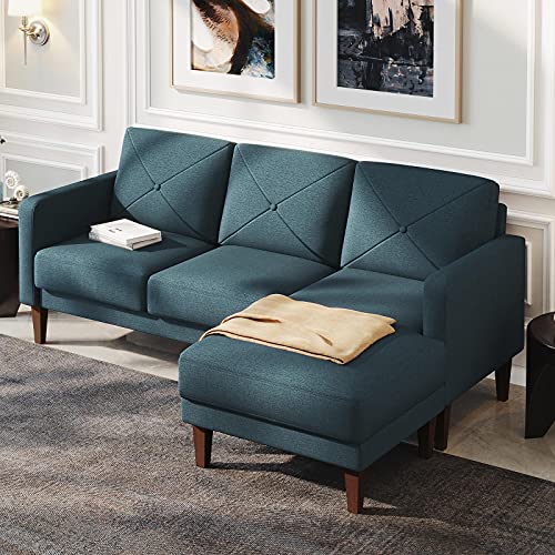 Belffin Convertible Sectional Sofa Couch With Chaise L Shaped Sofa Couch Reversible Sofa Couch Blue #TOP1