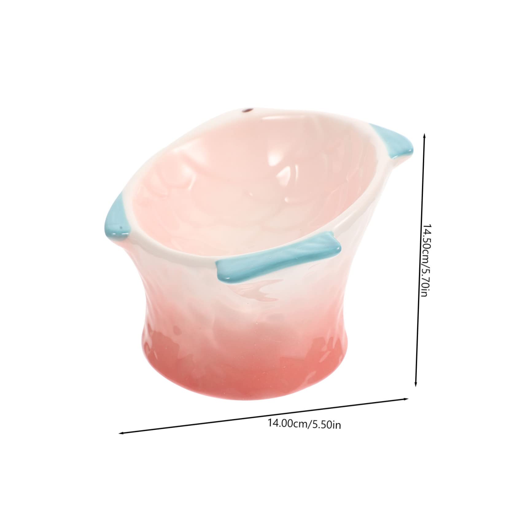 UPKOCH Ciotola per Gatti Rialzata in Materiale Ceramico Rosa Creativa per Cibo e Snack, Facile da Pulire per Gatti e Cani