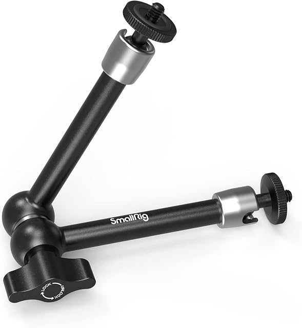 (New Version) SMALLRIG 9.5'' Magic Arm, Ball Head Articulating Arm with Wing Nut, Max Load 3.3lb - 2066B