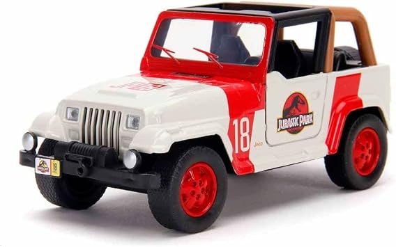 Jada Toys Jurassic World 132 Jeep Wrangler Die-cast Car, Toys for Kids and Adults