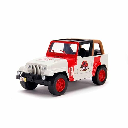 Jada Toys Jurassic World 1:32 Jeep Wrangler Coche de fundición a presión, Juguetes para niños y adultos