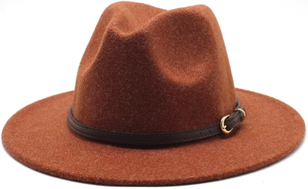Classic Wool Fedora Hat, Gray with Leather Band