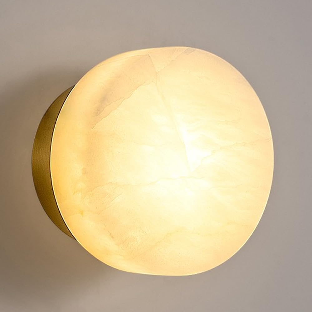 JYBNBBE Wall Sconce Round Wall Light MidLight Base Bedroom LED Wall Lamp ForStairs,Gold