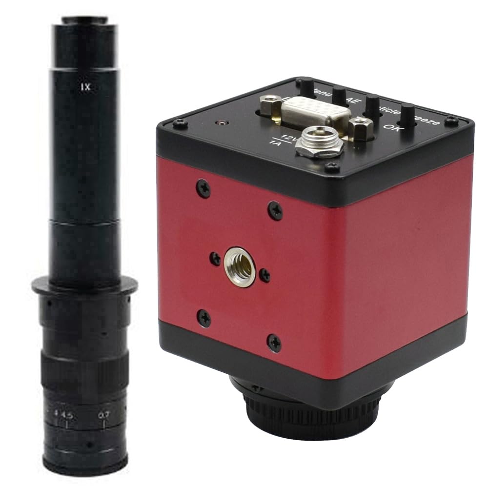Cámara de microscopio VGA de 5MP Cámara Digital de microscopio Industrial HD y Lente de Montura C 300X para Reparar Soldadura por PCB