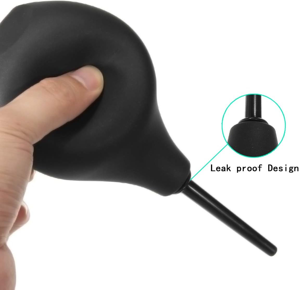 Abyclean Rectal Enema Bulb for Men - Anal Douche for Women, BPA and Phthalates Free Reusable Vaginal or Anal Clyster Cleaner with Soft and Smooth Nozzle, 220ML, Black : Health & Household