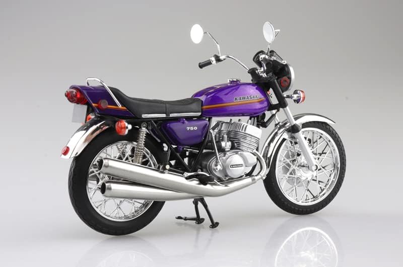 Miniatura 4 de FloZ Para AOSHIMA para Kawasaki 750SS para MACH IV motocicleta púrpura 112 camión modelo preconstruido