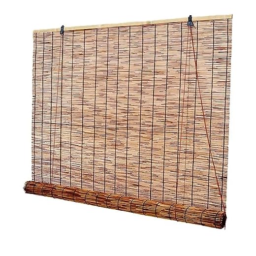 Persiana Bambu Exterior 70Cm,Estor De Bambú,Persianas Romanas Naturales,Resistentes A Los Rayos UV,Cañas Seleccionadas A Mano,80Cm 90Cm 100Cm,Privacidad (Size : 80cmx120cm)
