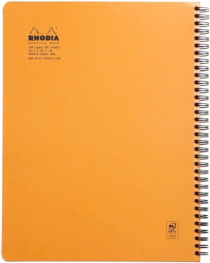 Rhodia Meeting Books 8.85 X 11.69 Inches, Orange, Pack of 3      Office Product