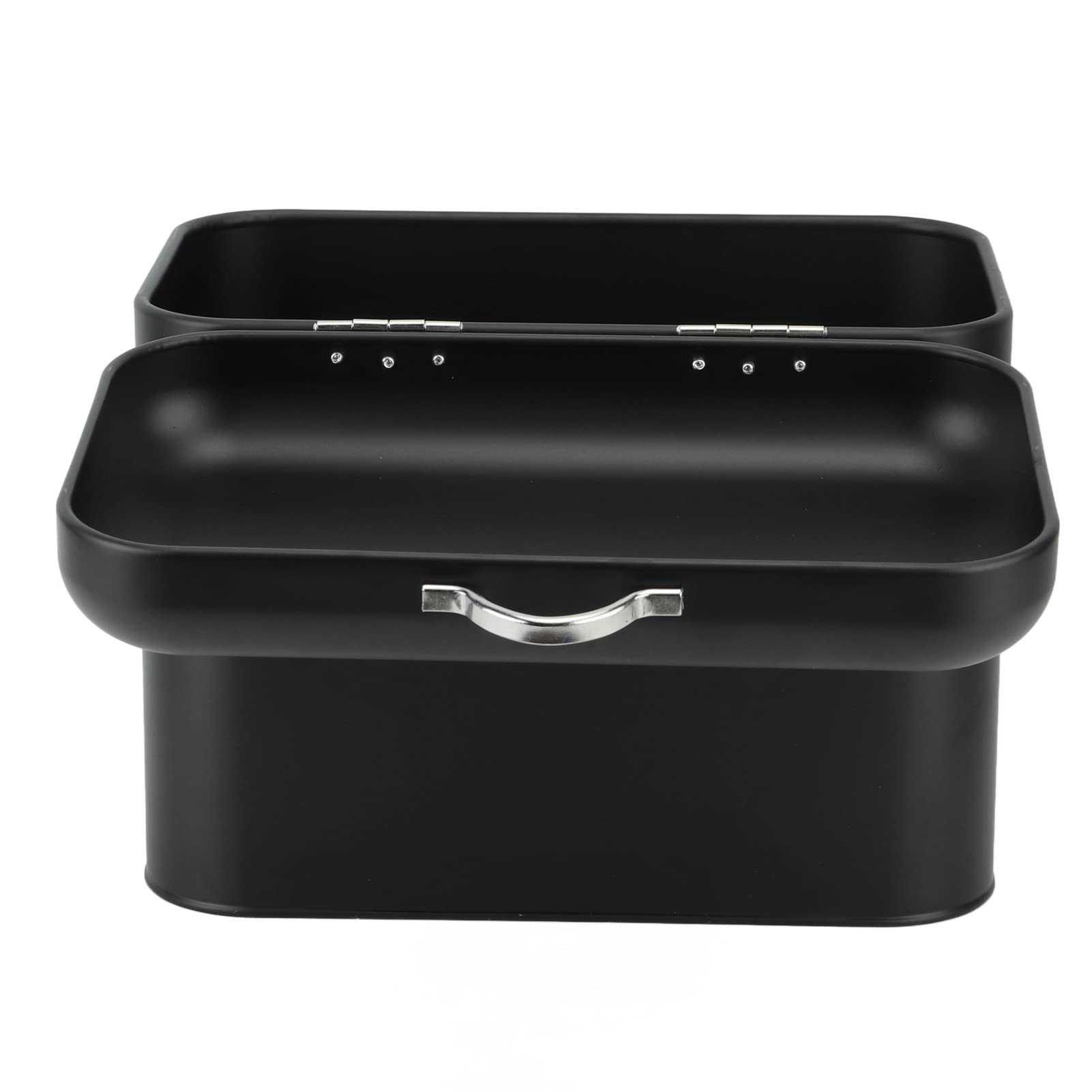 RiToEasysports Scatola per il Pane in Ferro, Scatola di Metallo per Conservare gli Alimenti di Grande capacità, per il Bancone della, per Casalinghe, 30 X 18 X 26 Cm (BLACK)