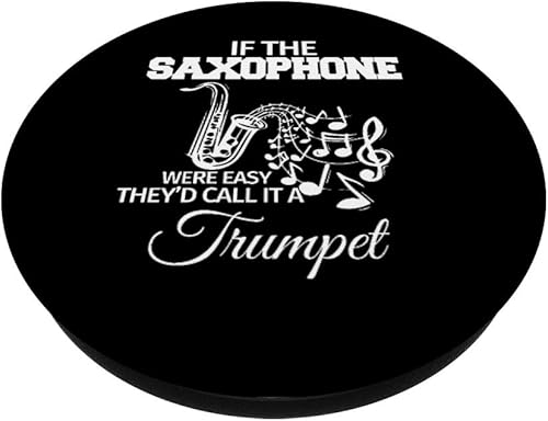 Miniatura 2 de Divertida banda para jugador de saxofón de regalo  PopSockets Grip y soporte para teléfonos y tabletas